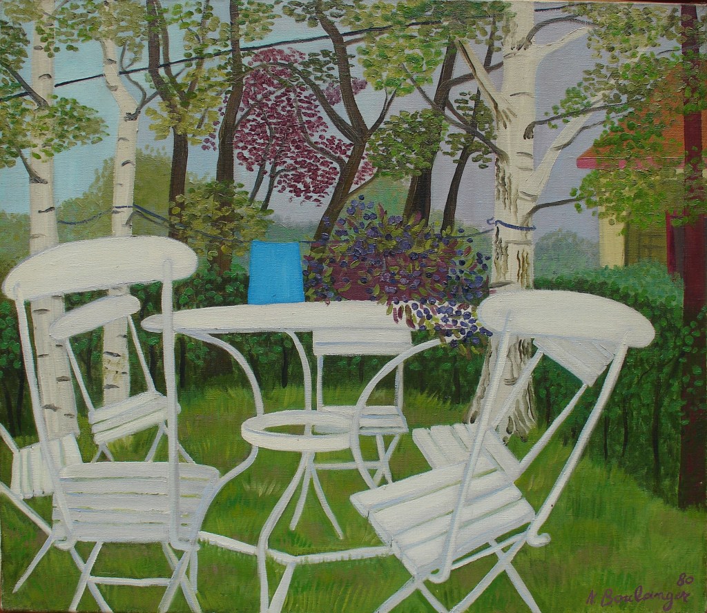 Nicole Boulanger chaises peinture extérieur