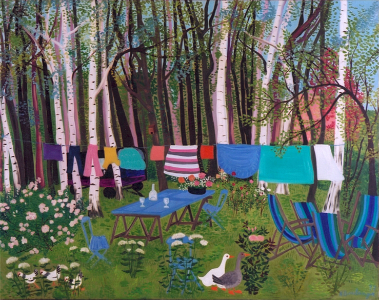 Nicole Boulanger peinture lessive extérieur